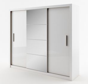 Šatní skříň IDEA 01 bílá zrcadlo 250 cm Šatní skříň IDEA 01 bílá zrcadlo 250 cm