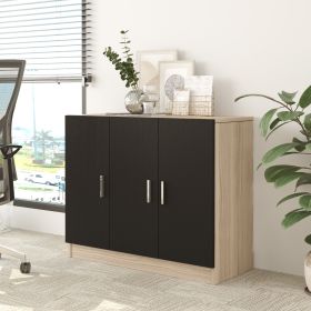 ZAFRA office skříňka, dub/černá ZAFRA office skříňka, dub/černá