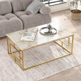TORMA designový konferenční stolek 12, barva mramor/zlatý TORMA designový konferenční stolek 12, barva mramor/zlatý