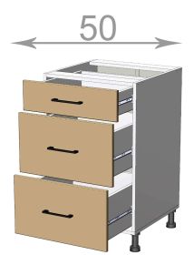 Capri LD12S5082, kuchyňská šuplíková skříňka š.50, korpus grafit, dvířka dub tabaco Capri LD12S5082, kuchyňská šuplíková skříňka š.50, korpus grafit, dvířka dub tabaco