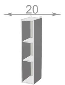 horní vysoký regál š.20, v.92, W2092, bílý horní vysoký regál š.20, v.92, W2092, bílý