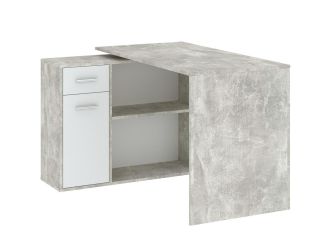Psací stůl 1D1S SORIA beton/bílá Psací stůl 1D1S SORIA beton/bílá
