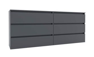 IDEA šuplíková komoda 1800, Grafite grey / Grafite grey IDEA šuplíková komoda 1800, Grafite grey / Grafite grey