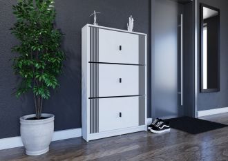 Botník LITE 1, barva bílá mat/šedá Botník LITE 1, barva bílá mat/šedá