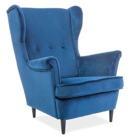 Čalouněné křeslo LORD VELVET granátově modrá/wenge Čalouněné křeslo LORD VELVET granátově modrá/wenge