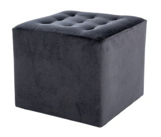 Taburet LORI velvet černá Taburet LORI velvet černá