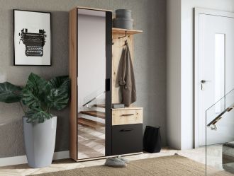 Předsíňová stěna CASA 71011 dub artisan/černá Předsíňová stěna CASA 71011 dub artisan/černá