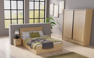 Sestava do ložnice SET2 PILETAS dub hickory Sestava do ložnice SET2 PILETAS dub hickory
