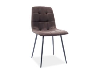 MILA VELVET jídelní židle, Bluvel 48/černá MILA VELVET jídelní židle, Bluvel 48/černá