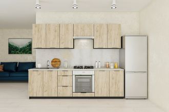Kuchyňská linka 260 TATIKA grey craft oak Kuchyňská linka 260 TATIKA grey craft oak