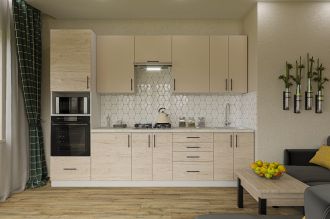 Kuchyňská linka 280 HORLY 1 satin/light rockford hickory Kuchyňská linka 280 HORLY 1 satin/light rockford hickory