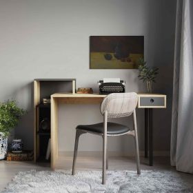 Moderní psací stůl ANITA, dub / antracit Moderní psací stůl ANITA, dub / antracit