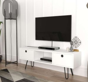XINGU úzký TV stolek, bílá XINGU úzký TV stolek, bílá