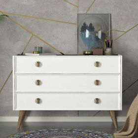 BELMONTE šuplíková komoda, bílá/ořech BELMONTE šuplíková komoda, bílá/ořech