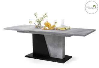 Jídelní rozkládací stůl NOBLE NOIR 160x90 cm beton/černá Jídelní rozkládací stůl NOBLE NOIR 160x90 cm beton/černá