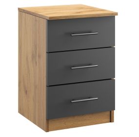 Komoda 3S OFFICE KIT dub apalačský/šedá Komoda 3S OFFICE KIT dub apalačský/šedá