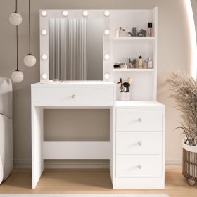 Home toaletní stolek s osvětlením 4S, bílá Home toaletní stolek s osvětlením 4S, bílá