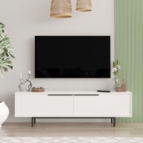 GOMEZ TV stolek na nožičkách, bílá GOMEZ TV stolek na nožičkách, bílá