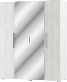 ESTEVAN šatní skříň 4D, bílá/light artwood ESTEVAN šatní skříň 4D, bílá/light artwood