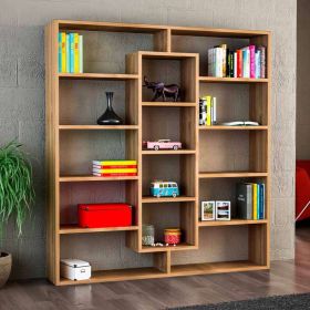 BULDAN designová knihovna, ořech BULDAN designová knihovna, ořech