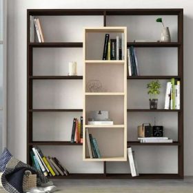 BULDAN designová knihovna, wenge/maple BULDAN designová knihovna, wenge/maple