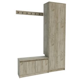 Předsíňová stěna JACOB 150 dub kraft šedý Předsíňová stěna JACOB 150 dub kraft šedý