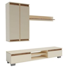 Obývací stěna OHIO satin/dub kraft tabaco Obývací stěna OHIO satin/dub kraft tabaco