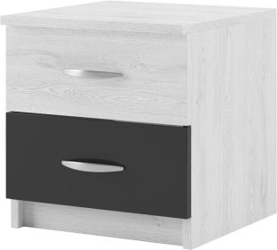 ESSEX 2 ks nočních stolků, antracit/light artwood ESSEX 2 ks nočních stolků, antracit/light artwood