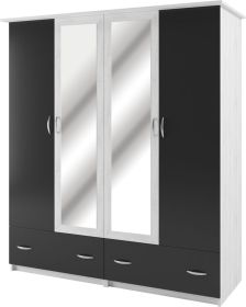 ESSEX šatní skříň 4D, antracit/light artwood ESSEX šatní skříň 4D, antracit/light artwood