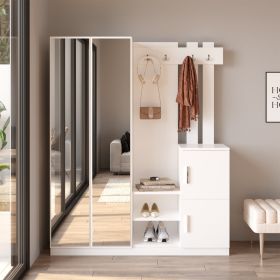 JENKS moderní předsíňová sestava, bílá JENKS moderní předsíňová sestava, bílá