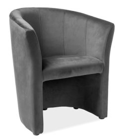 Čalouněné křeslo TM-1 VELVET šedá Čalouněné křeslo TM-1 VELVET šedá