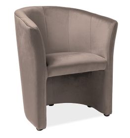Čalouněné křeslo TM-1 VELVET tmavě béžová Čalouněné křeslo TM-1 VELVET tmavě béžová