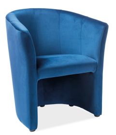 Čalouněné křeslo TM-1 VELVET modrá Čalouněné křeslo TM-1 VELVET modrá