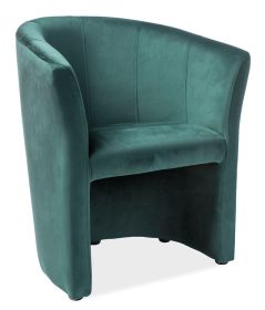 Čalouněné křeslo TM-1 VELVET zelená Čalouněné křeslo TM-1 VELVET zelená