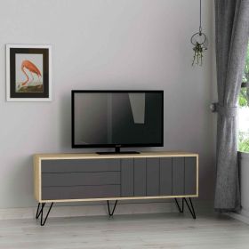 POLYMNIA, TV stolek, dub / antracit POLYMNIA, TV stolek, dub / antracit
