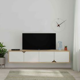 SERENNO, TV stolek, dub / bílý SERENNO, TV stolek, dub / bílý
