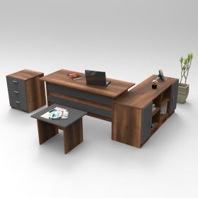 ARLUNO kancelářský set se skříňkou, baroko/antacit ARLUNO kancelářský set se skříňkou, baroko/antacit