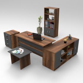 COLIMA kancelářský set s regálem, baroko/antracit COLIMA kancelářský set s regálem, baroko/antracit