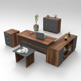 DURANGO kancelářský set se skříňkou, baroko/antacit DURANGO kancelářský set se skříňkou, baroko/antacit