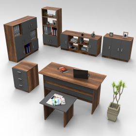 FRONTERA kancelářský set se skříňkou, baroko/antacit FRONTERA kancelářský set se skříňkou, baroko/antacit
