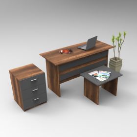 LAURIA kancelářský set se skříňkou, baroko/antacit LAURIA kancelářský set se skříňkou, baroko/antacit