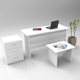 LAURIA kancelářský set se skříňkou, bílá LAURIA kancelářský set se skříňkou, bílá