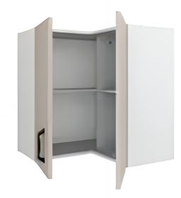 horní rohová skříňka š.60, v.72, Kaiser BK606072, bílá/světle šedý hedvábný mat horní rohová skříňka š.60, v.72, Kaiser BK606072, bílá/světle šedý hedvábný mat