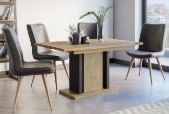 Jídelní rozkládací stůl JANGA artisan/černá Jídelní rozkládací stůl JANGA artisan/černá