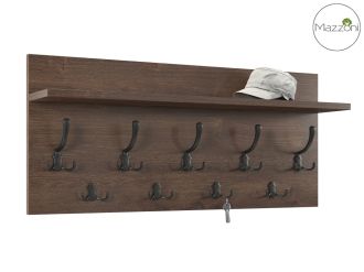 Praktický věšák s policí 90 cm dub/černá Praktický věšák s policí 90 cm dub/černá