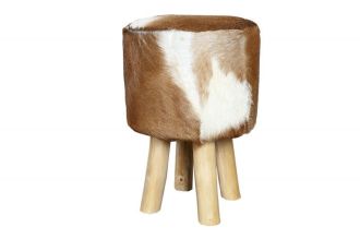 Taburet HIDE BROWN&WHITE Taburet HIDE BROWN&WHITE