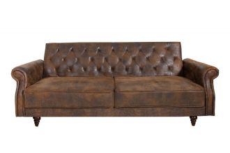 Pohovka MAISON BELLE 220 CM antik hnědá rozkládací Pohovka MAISON BELLE 220 CM antik hnědá rozkládací