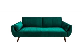 Pohovka DIVANI 215 CM sametově zelená rozkládací Pohovka DIVANI 215 CM sametově zelená rozkládací