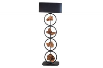 Stojací lampa ELEMENTS 147 CM černá masiv akácie Stojací lampa ELEMENTS 147 CM černá masiv akácie