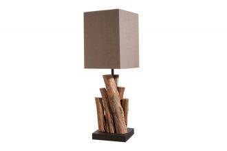 Stolní lampa PURE NATUR 45 CM hnědá masiv železné dřevo Stolní lampa PURE NATUR 45 CM hnědá masiv železné dřevo